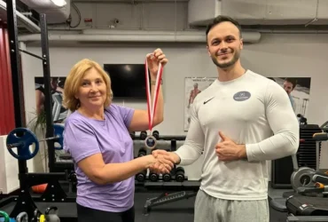 Pani Katarzyna podczas treningu personalnego w Body Movement w Warszawie